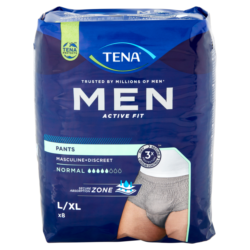 Tena Men Active Fit Pants Normal Tg L 8 Pz, , large image number null