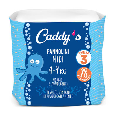 Caddy's Pannolini Midi (4-9 Kg) 28 Pezzi