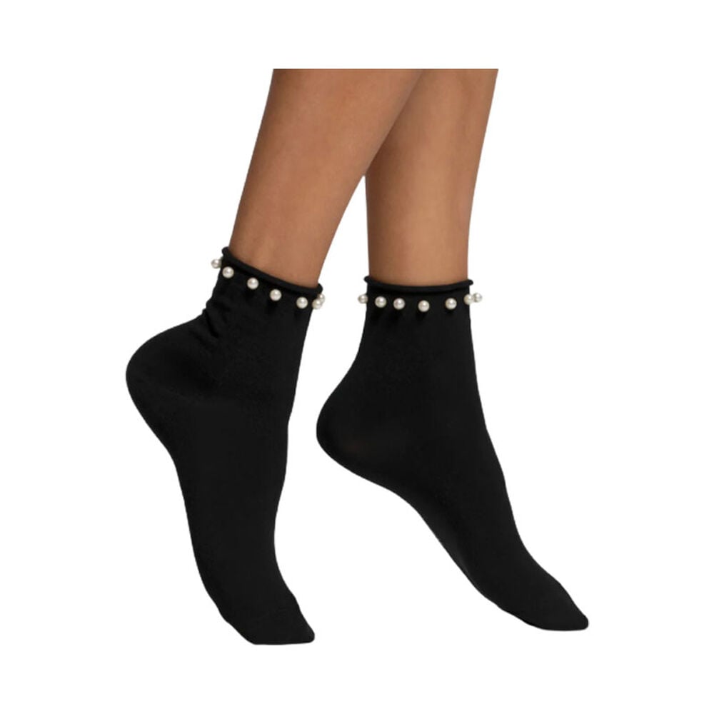 Pompea Calzino Perlita Nero Taglia Unica 1 Paio, , large