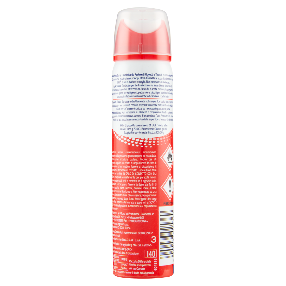 Amuchina Spray Disinfettante Ambienti Oggetti Tessuti 100 ml, , large