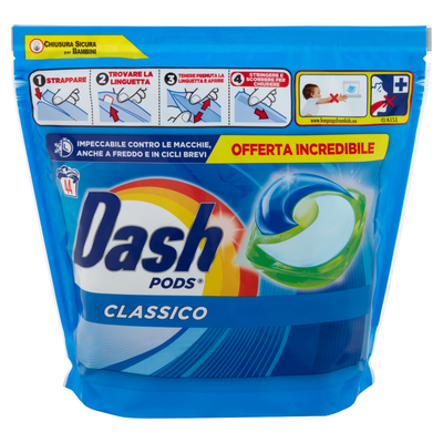 Dash Pods Detersivo Lavatrice Classico 44 Pezzi