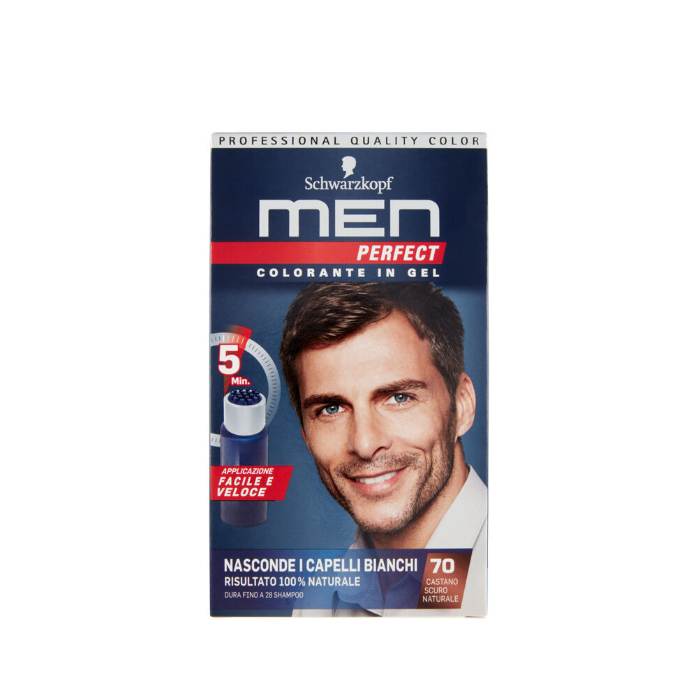 Men Perfect Colorante in Gel Castano Scuro Naturale N.70, , large image number null