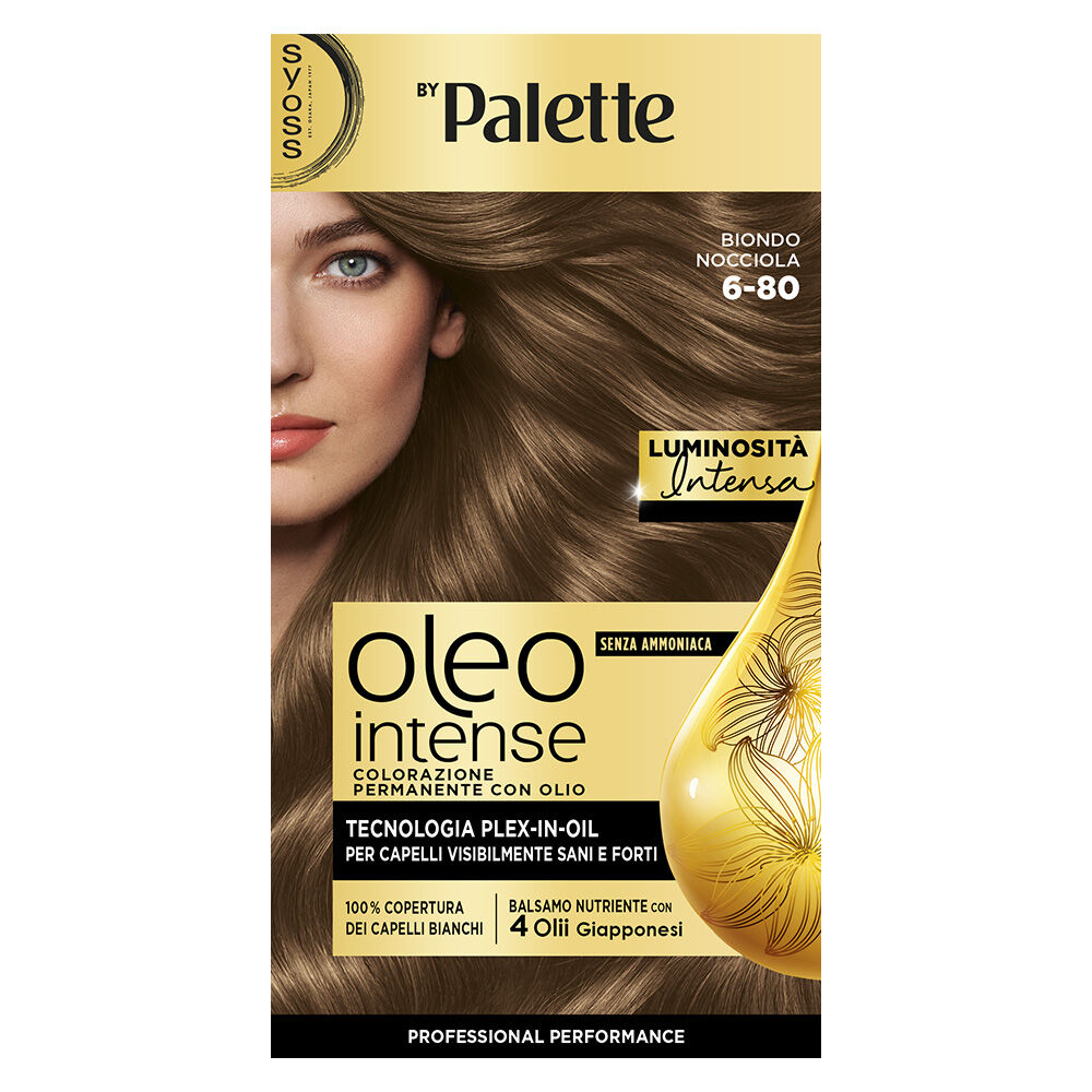 Palette Oleo Colorazione Permanente Biondo Nocciola N.6.80, , large