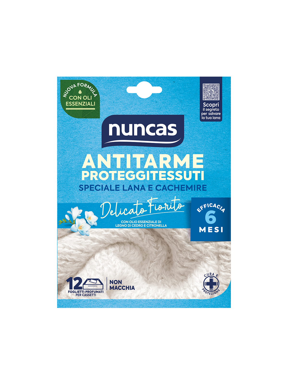 NUNCAS Antitarme Forte in Busta 12 Pezzi - Profumazione Assortita - -
