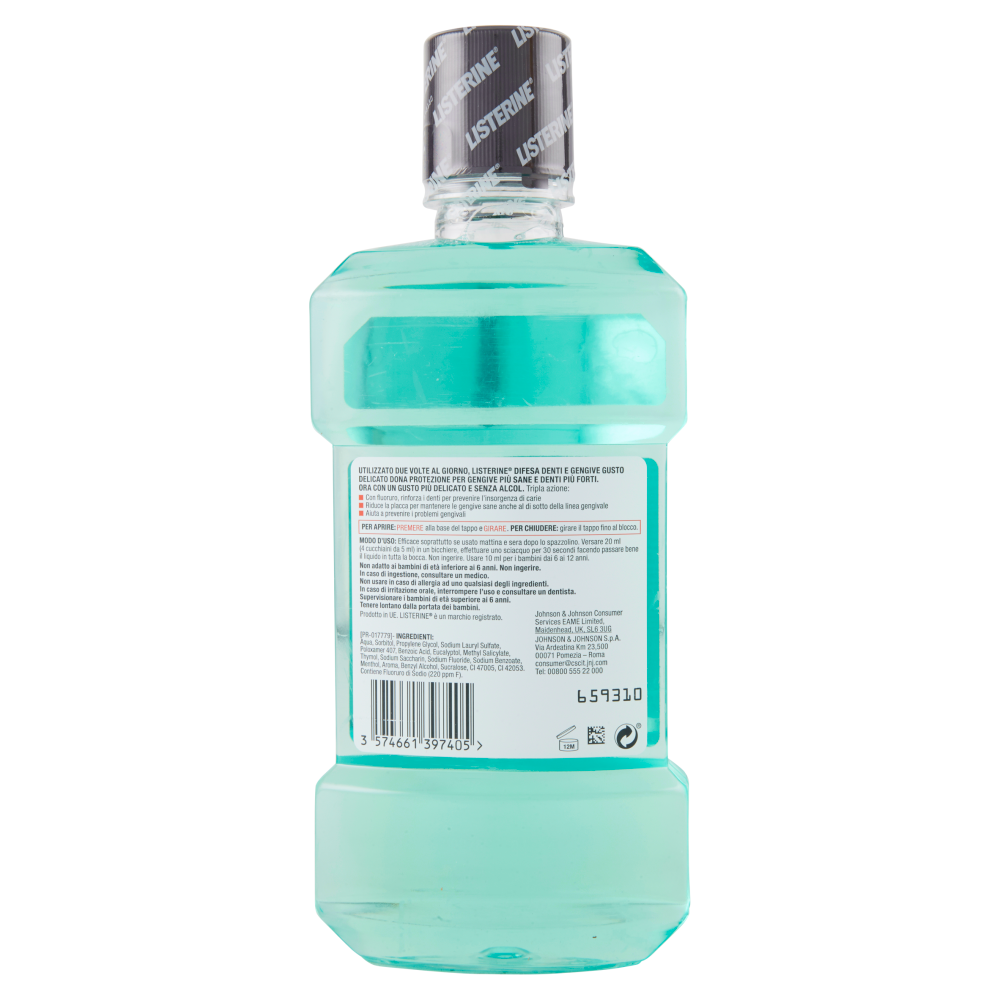 Listerine Difesa Denti e Gengive Gusto Delicato 500 ml, , large
