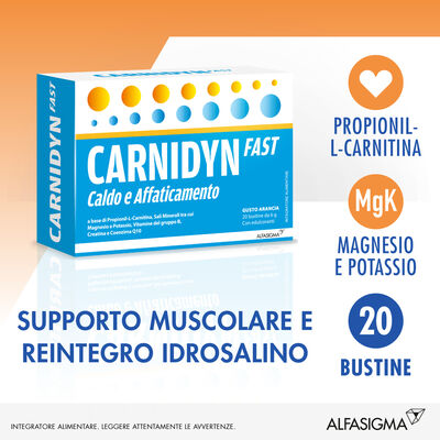 Carnidyn Fast Caldo e Affaticamento 20 Bustine