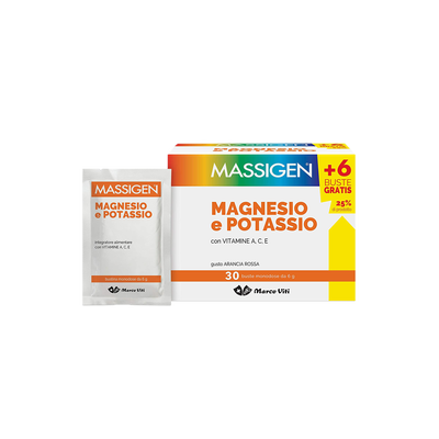 Massigen Integratore Magnesio e Potassio 30 Buste Monodose