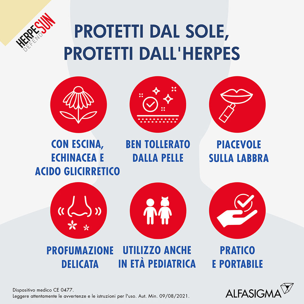 Herpesun Defend Stick Per Labbra 5 ml, , large