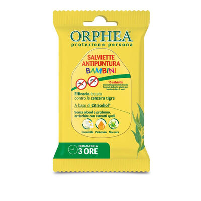Orphea Salviette Antipuntura Bambini 15 Pezzi