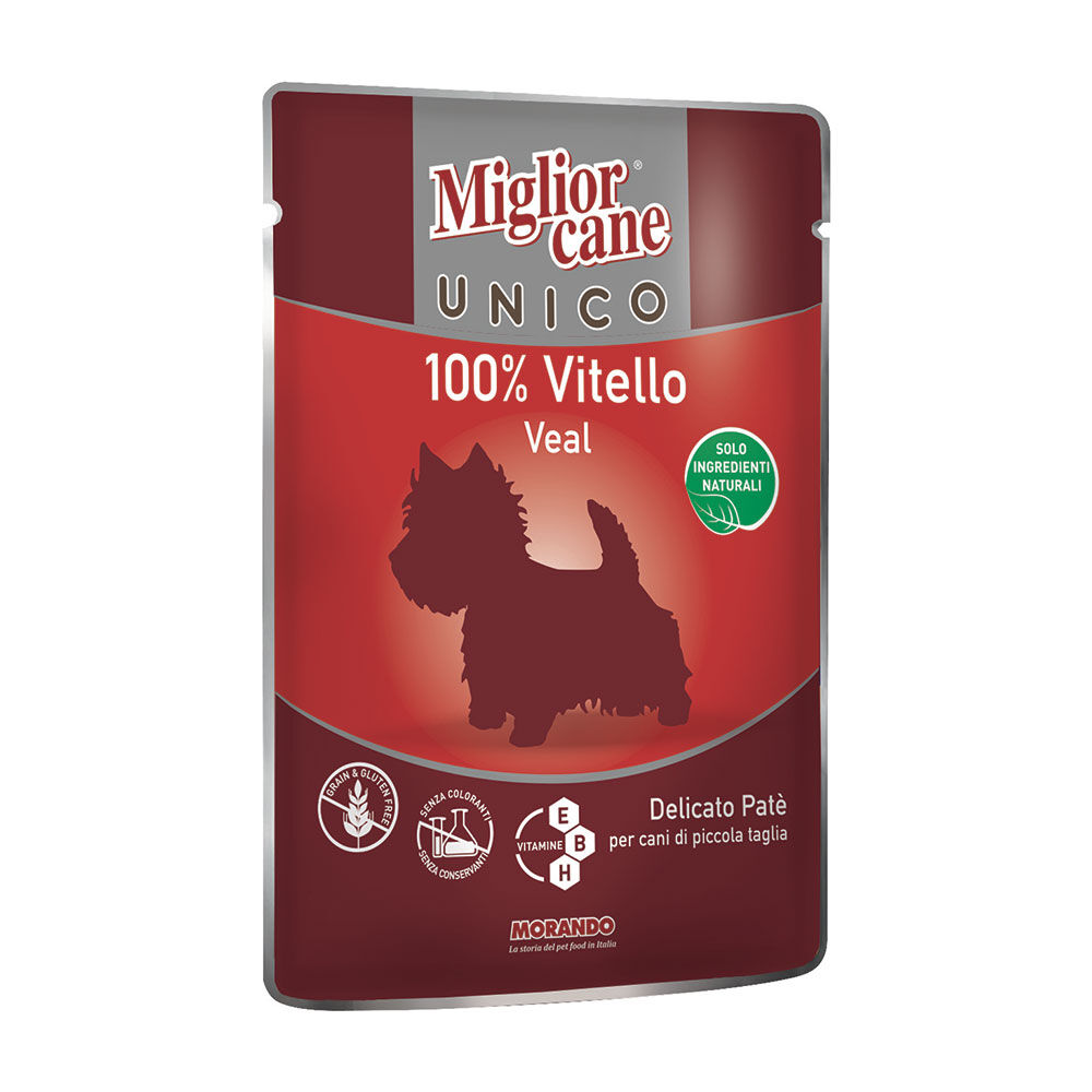 Migliorcane Unico Delicato Patè Vitello 100 g - -