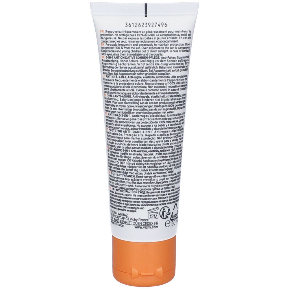 Vichy Crema Viso Anti-et&agrave; 3 in 1 Abbronzatura Intensa Spf 50 50 ml, , large