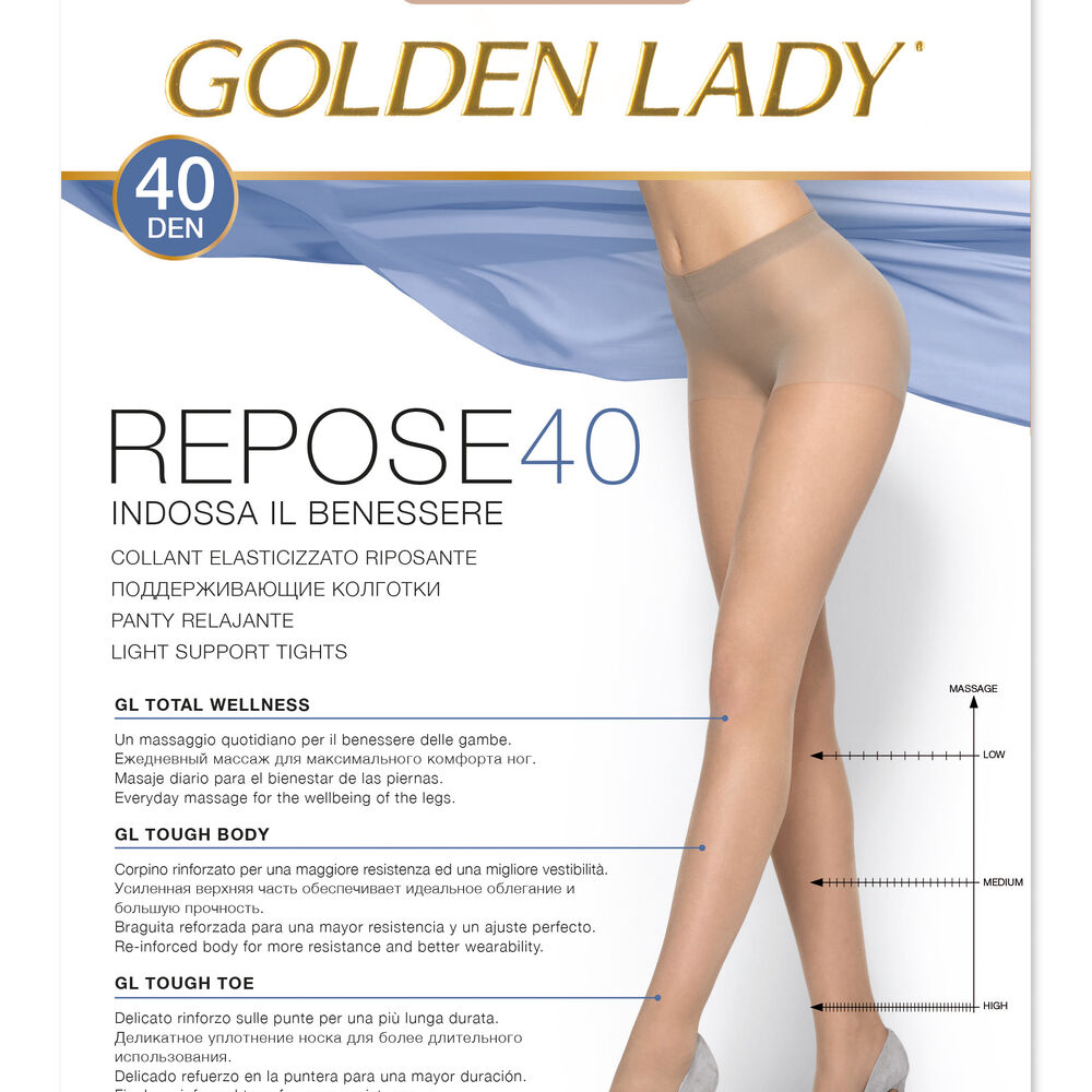 Golden Lady Repose 40 Denari Daino Taglia 2, , large image number null