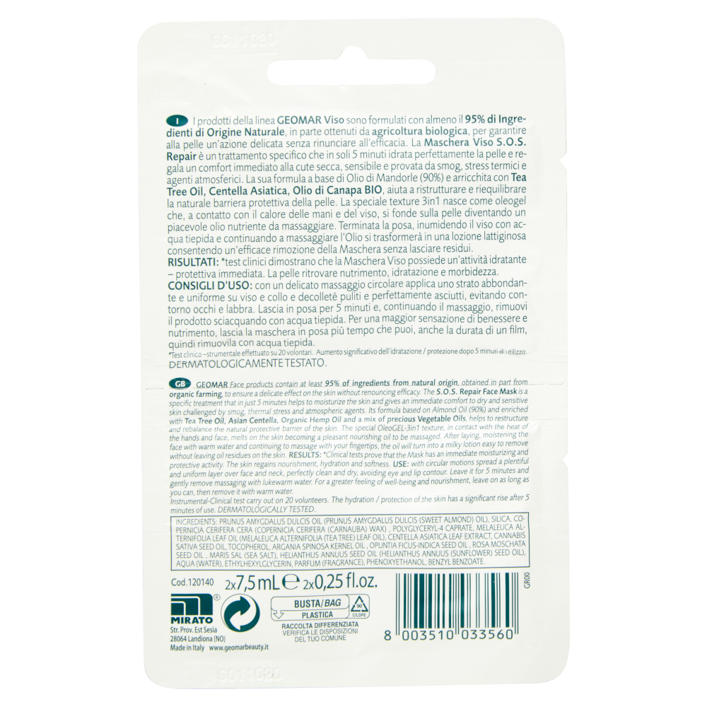 Geomar Maschera Viso S.O.S. Repair 2 Dosi, , large