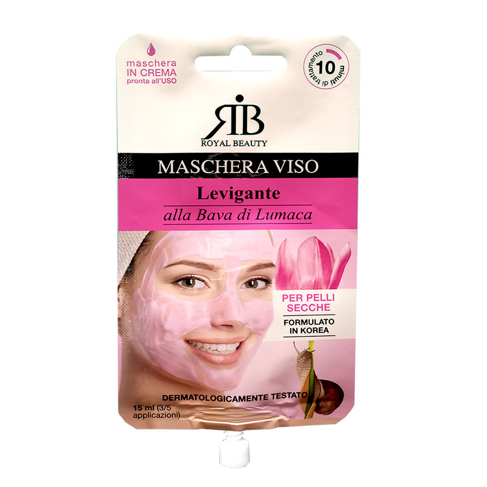Royal Beauty Maschera Viso Levigante alla Bava di Lumaca 15 ml, , large
