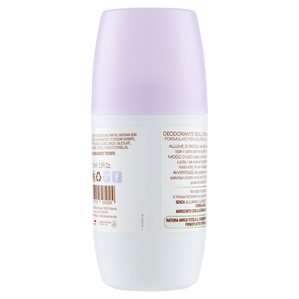 Natura Amica Talco Deodorante Roll -On 75ml, , large