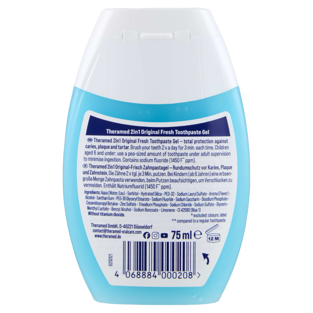 Theramed Original Fresh Toothpaste Gel 75 ml, , large