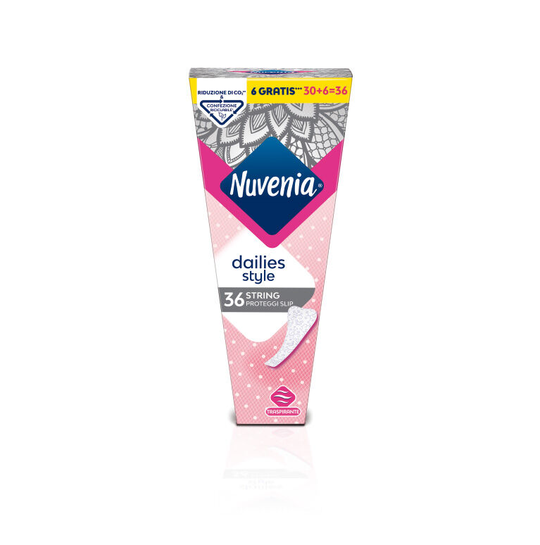 2 pacchi (72 Proteggi Salva Slip) Nuvenia Dailies Style String Salvaslip Trasp. - Immagine 3