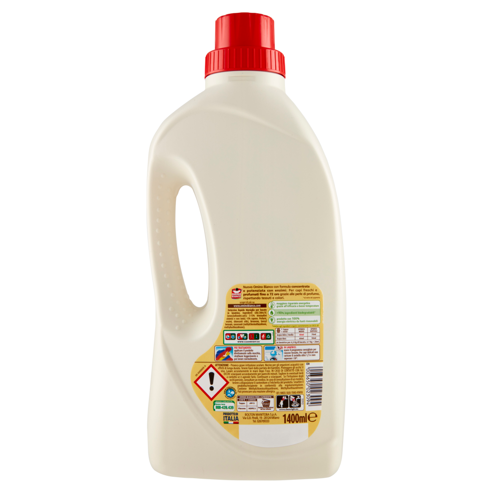 Omino Bianco Detersivo Lavatrice Liquido Marsiglia 35 Lavaggi 1400 ml, , large