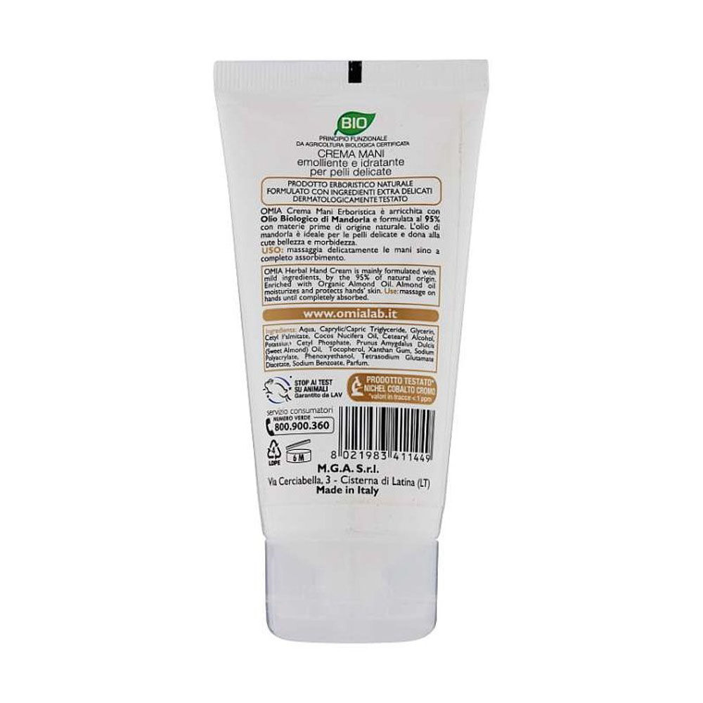 Omia Ecobiologico Crema Mani Olio Mandorla 75 ml, , large