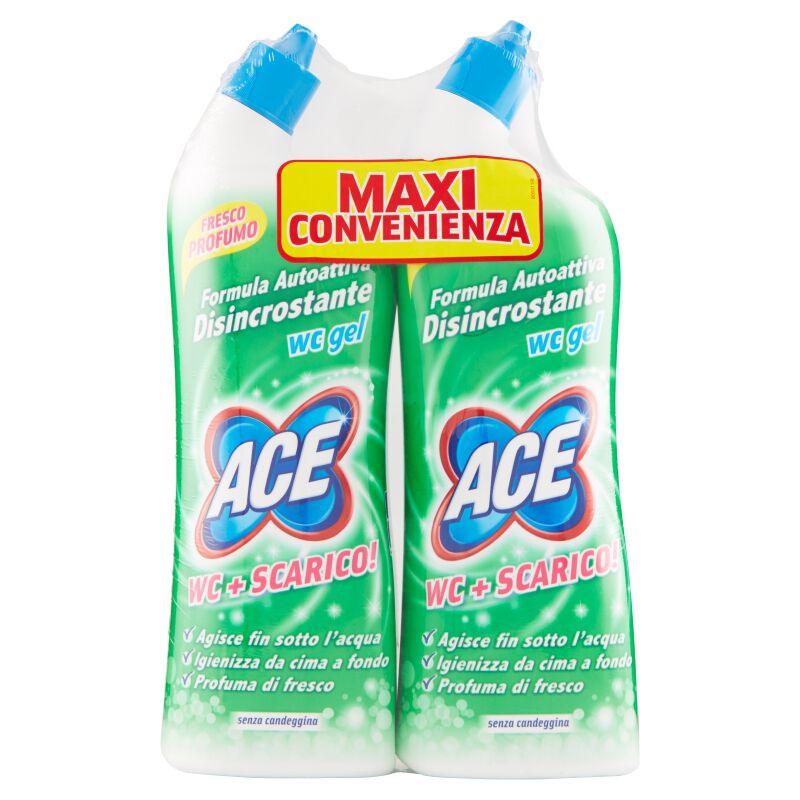 Ace WC Gel Disinfettante 700 ml 2 Pezzi - -