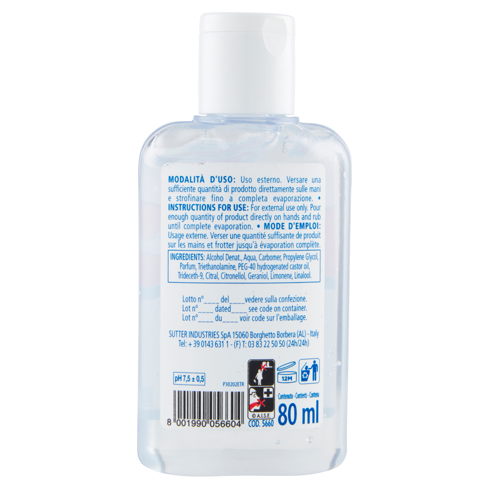 Sutter Derma Gel Mani Antibatterico 80 ml, , large
