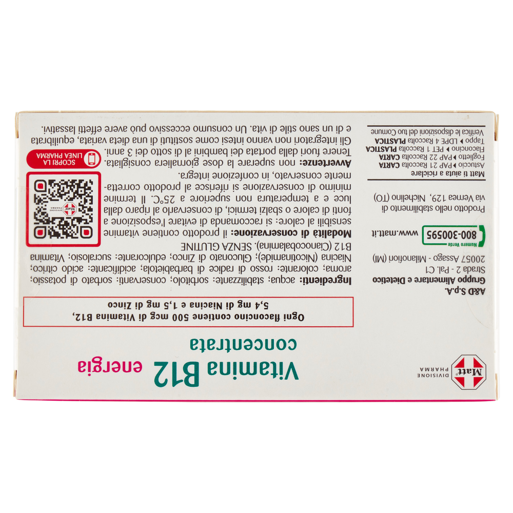 Matt Vitamina B12 Concentrata Energia 15 Flaconcini, , large