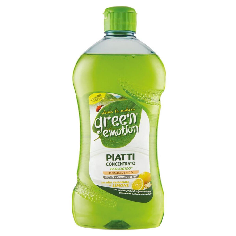 Green Emotion Limone Detersivo Piatti Gel 500 ml, , large