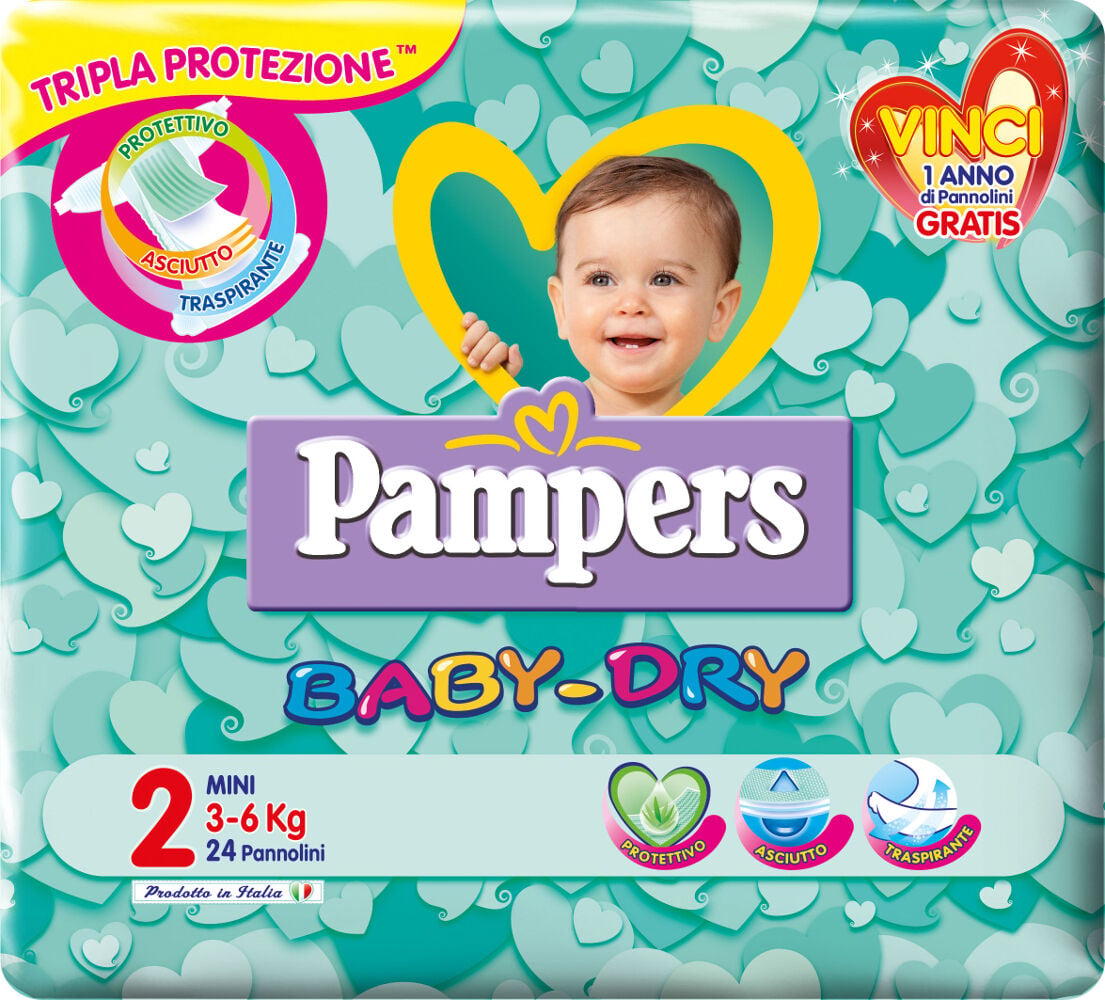 Pampers Baby Dry 2 Mini 3-6 Kg 24 Pannolini - --image