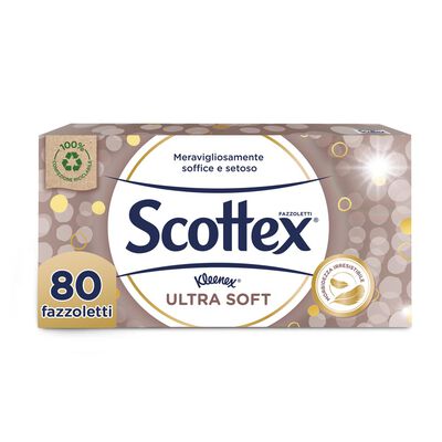 Scottex Ultra Soft Box Fazzoletti Box da 80 Fazzoletti