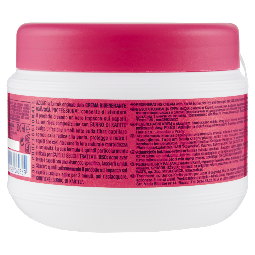 Mil Mil Crema Rigenerante Burro Karite' 500 ml, , large