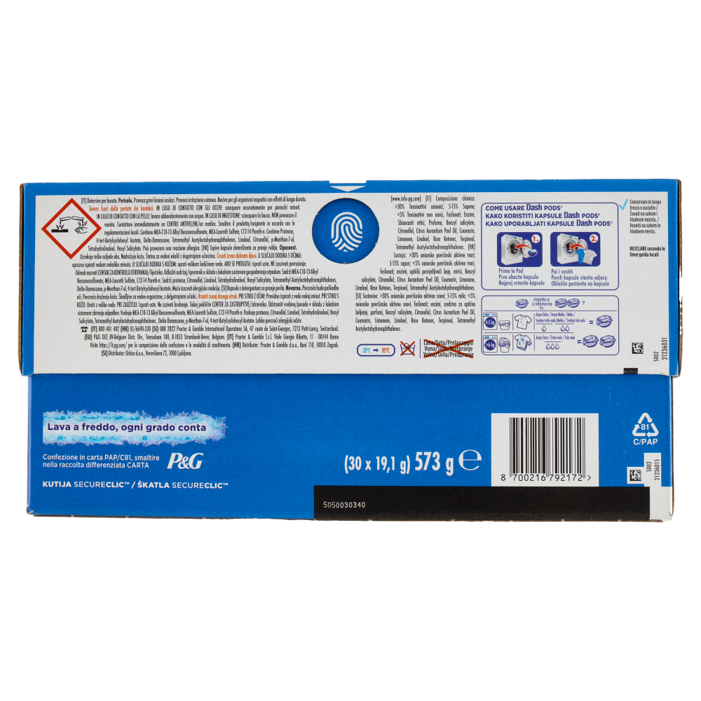Dash Pods Detersivo Lavatrice In Capsule Ambra 30 Lavaggi , , large
