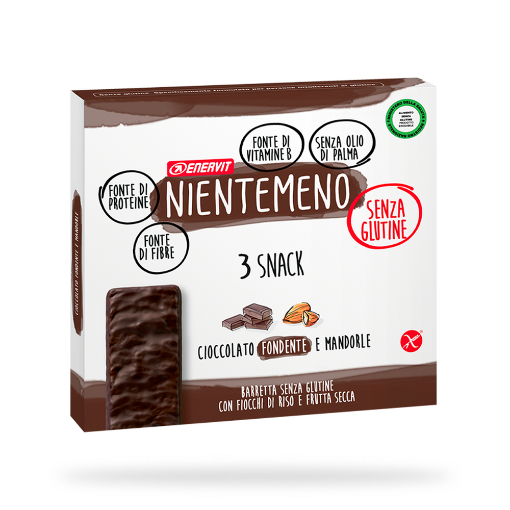 Enervit Nientemeno Barretta Fondente e Mandorle 21g, , large