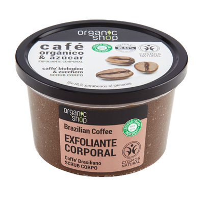 Organic Shop Caffè Biologico e Zucchero Scrub 250 ml