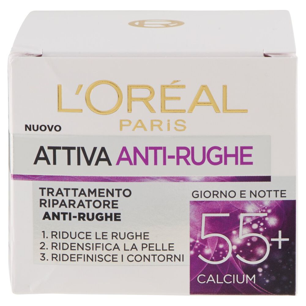 L'Oréal Paris Attiva Anti-Rughe 55+ Trattamento Riparatore Anti-Rughe 50 ml, , large