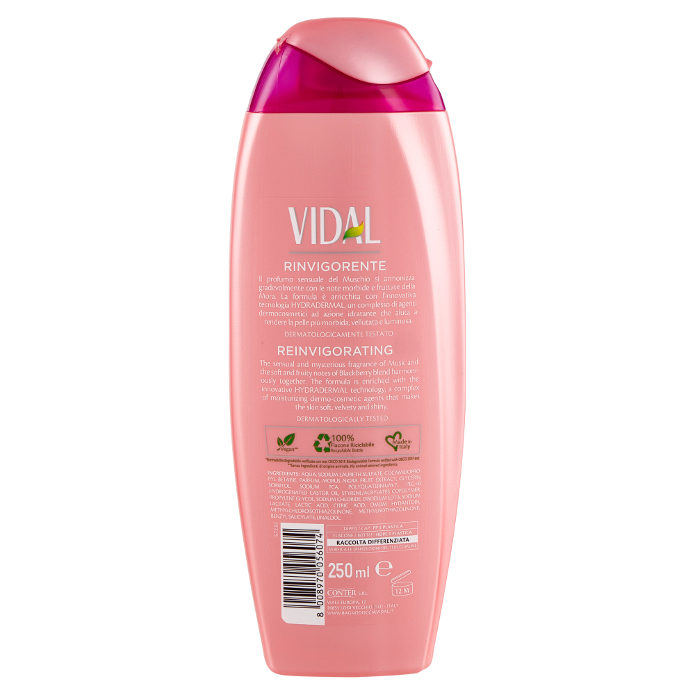 Vidal Docciaschiuma Rinvigorente Mora e Muschio 250 ml, , large