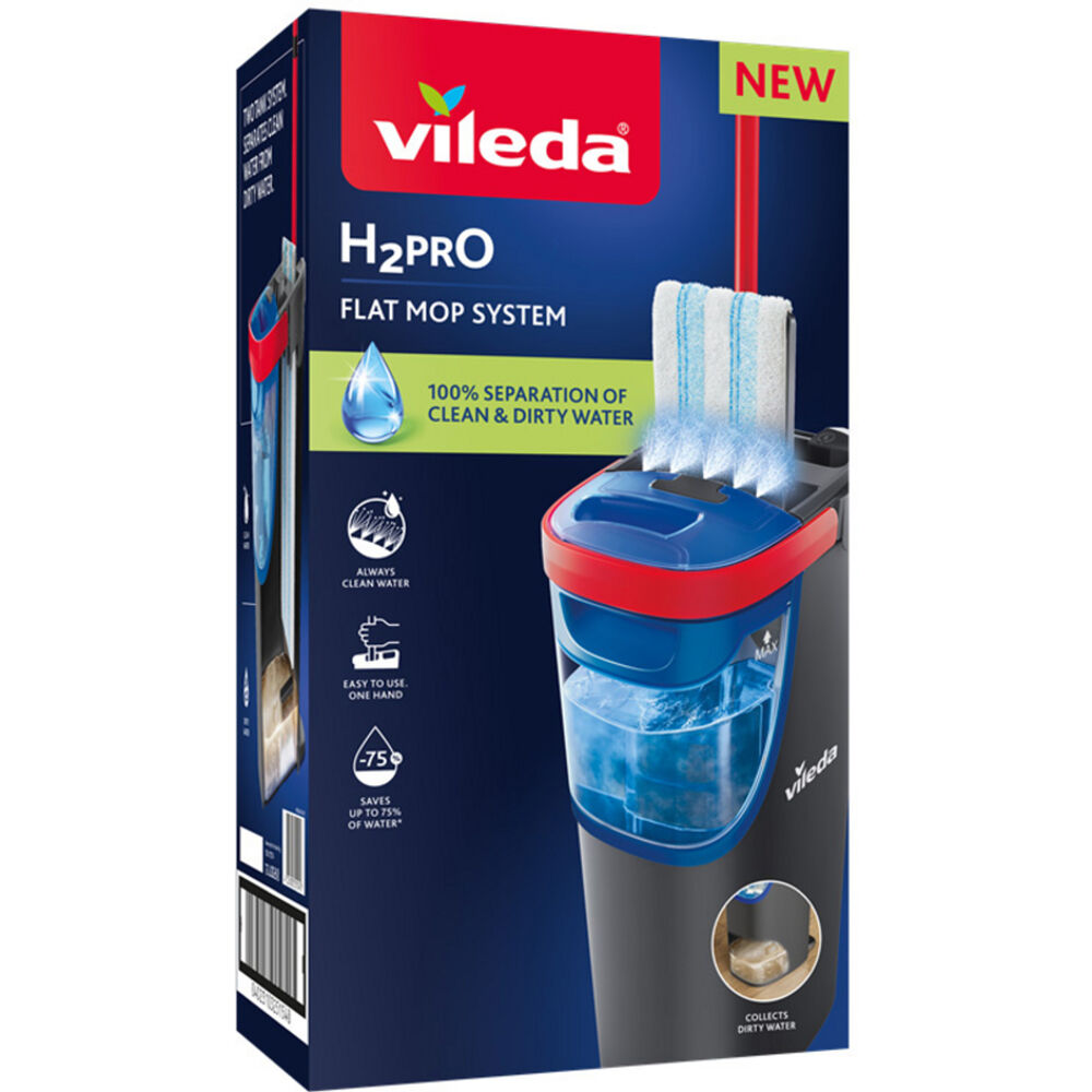 Vileda H2Pro Flat Mop Sistema, , large