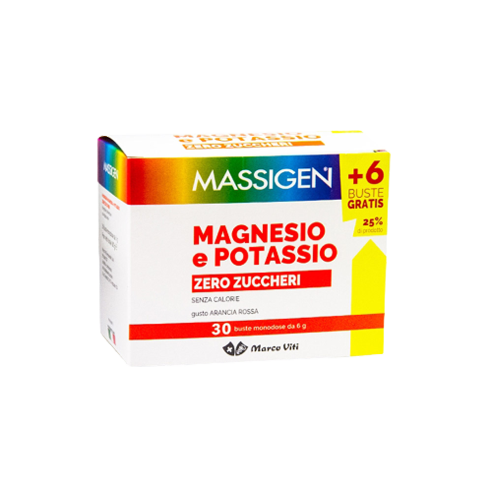 Massigen Magnesio Potassio Senza Zuccheri 30 Bustine, , large