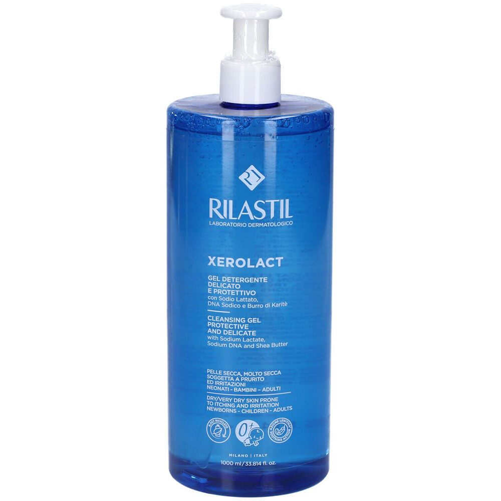 Rilastil Xerolact Gel Detergente Delicato Viso e Corpo 1000 ml, , large