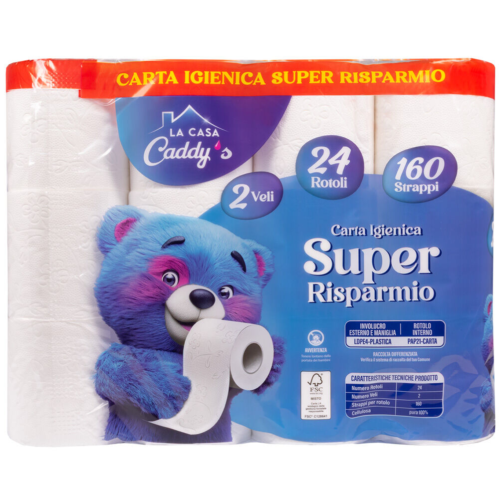 Caddy's Carta Igienica 24 Rotoli , , large