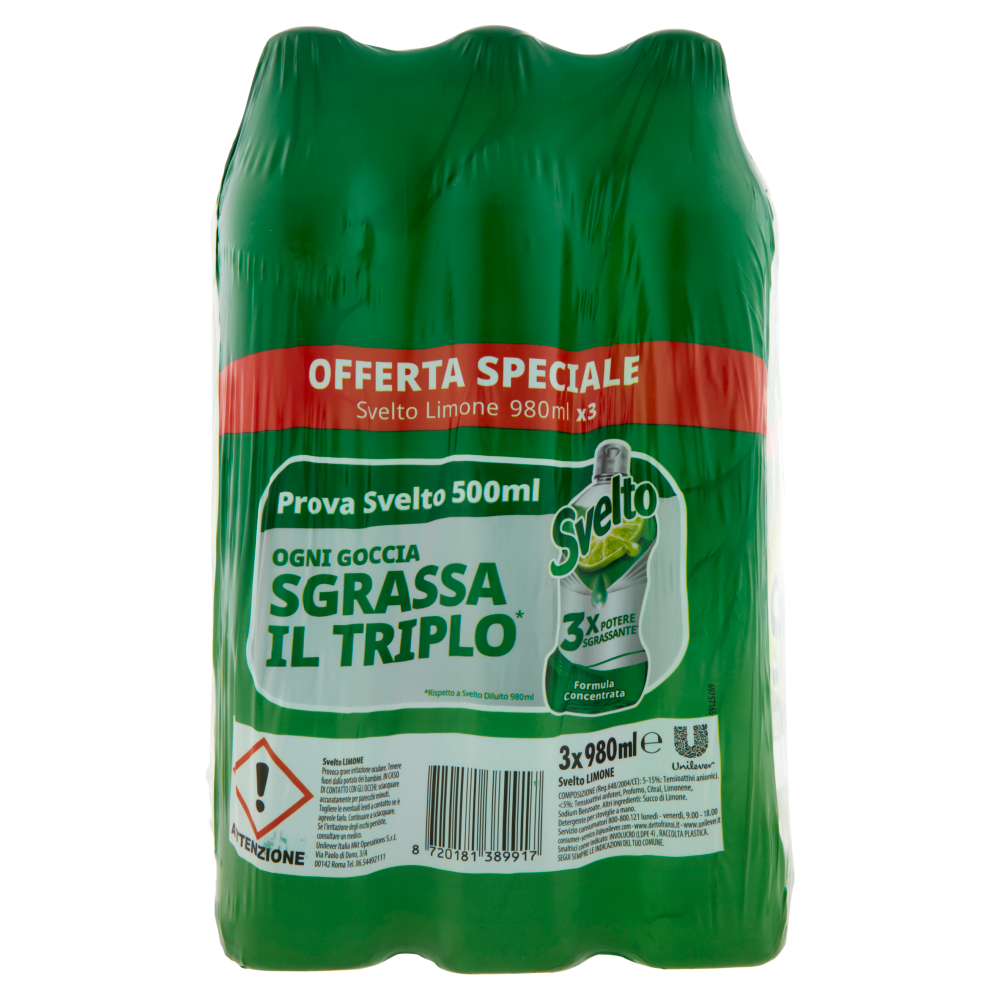 Svelto Diluito Limone 3x980ml, , large