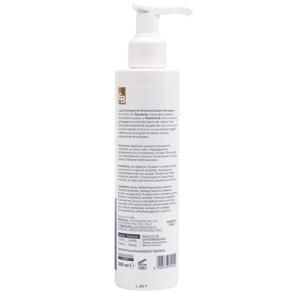 Essere Benessere Latte Detergente Idratante 200 ml, , large
