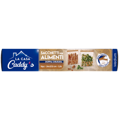 Caddy's Sacchi Alimenti Doppia Zip M