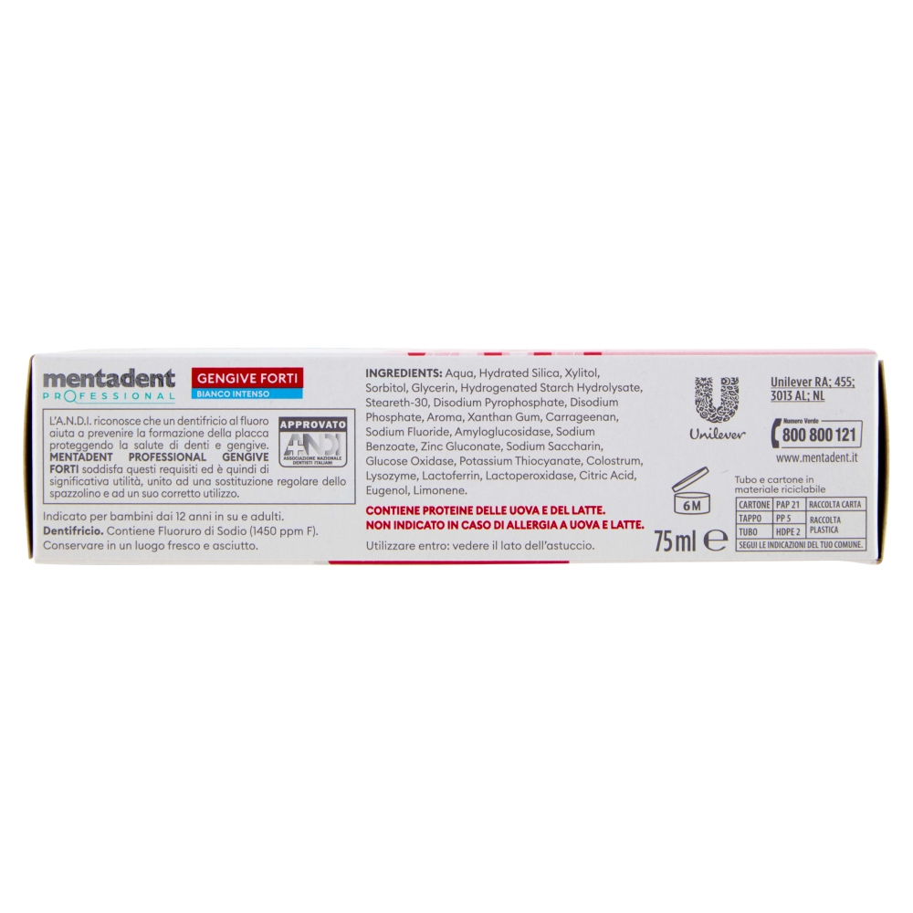 Mentadent Professional Gengive Forti Bianco Intenso 75 ml, , large