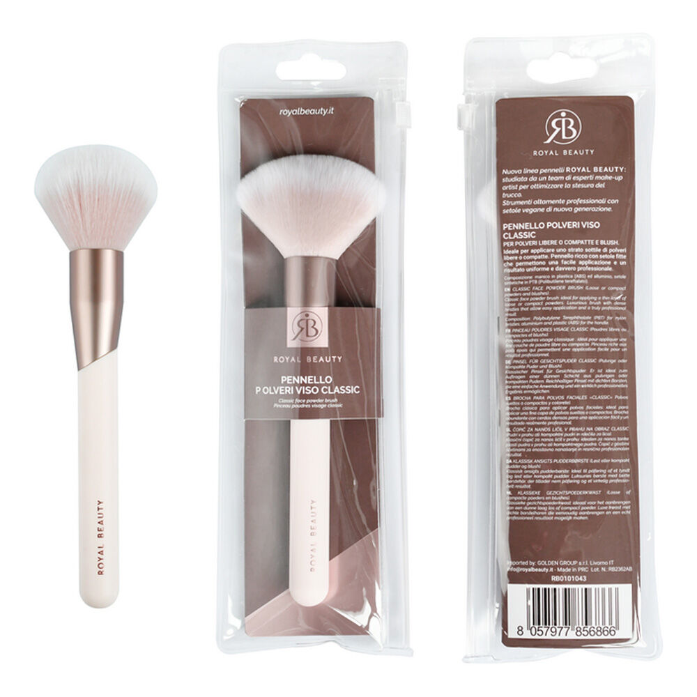 Royal Beauty Pennello Professionale Rosa per Polveri Viso, , large