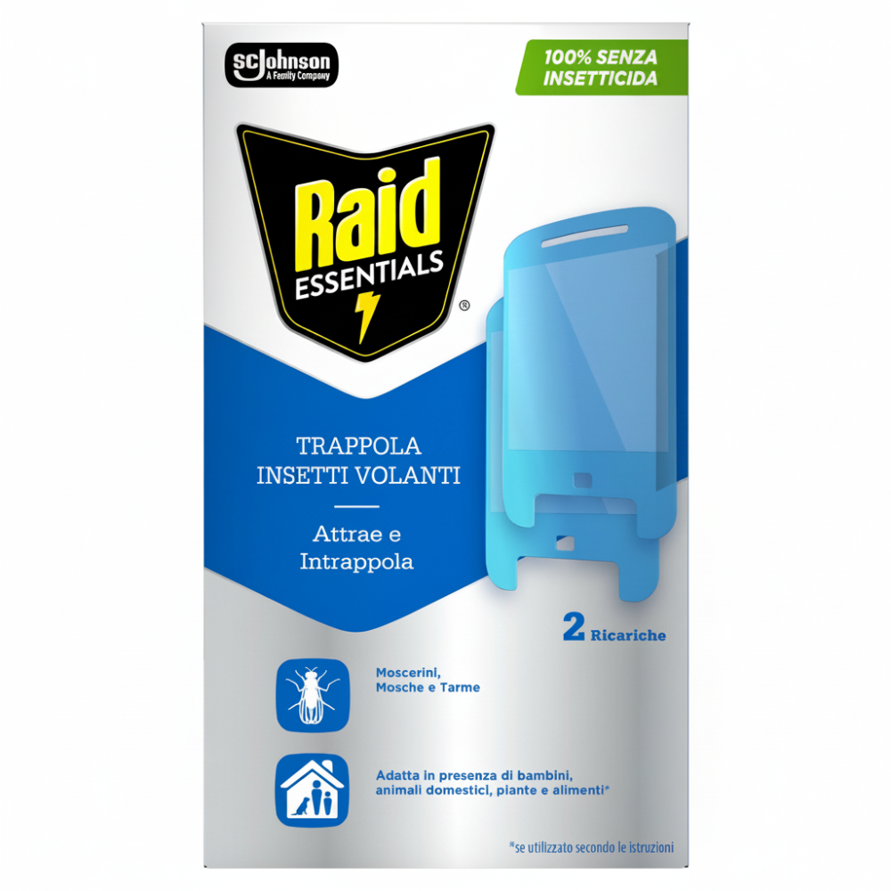 Raid Essentials Trappola Insetti Volanti Ricarica - 2 pezzi, , large
