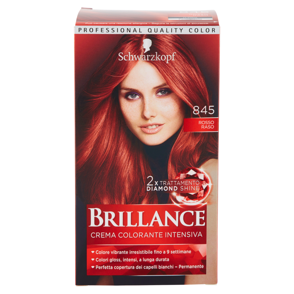 Brillance Crema Colorante Intensiva Rosso Raso N.845 - -