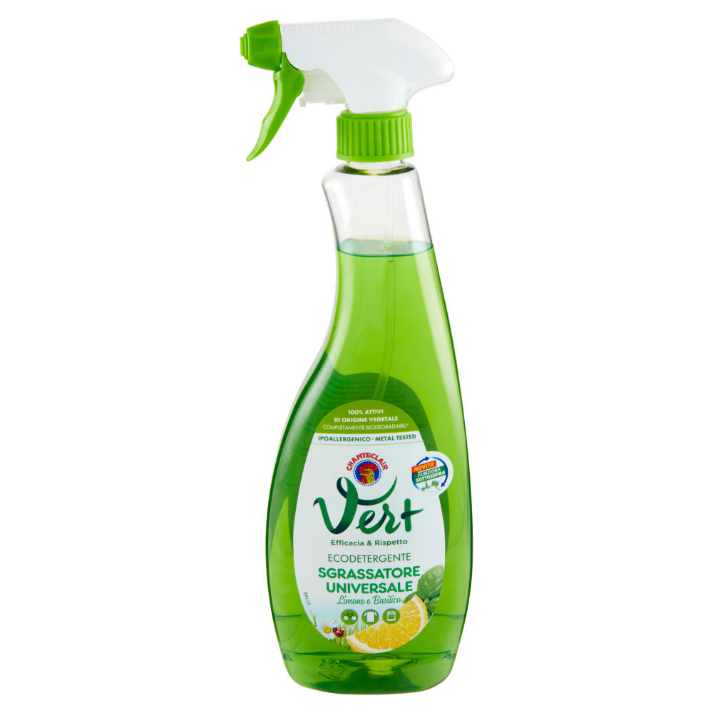 Chanteclair Vert Ecodetergente Sgrassatore Universale Limone e Basilico 700ml - -