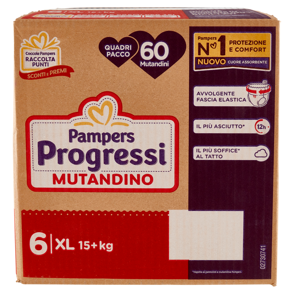 Pampers Progressi Mutandino XL Quadripacco 60 Pannolini - -