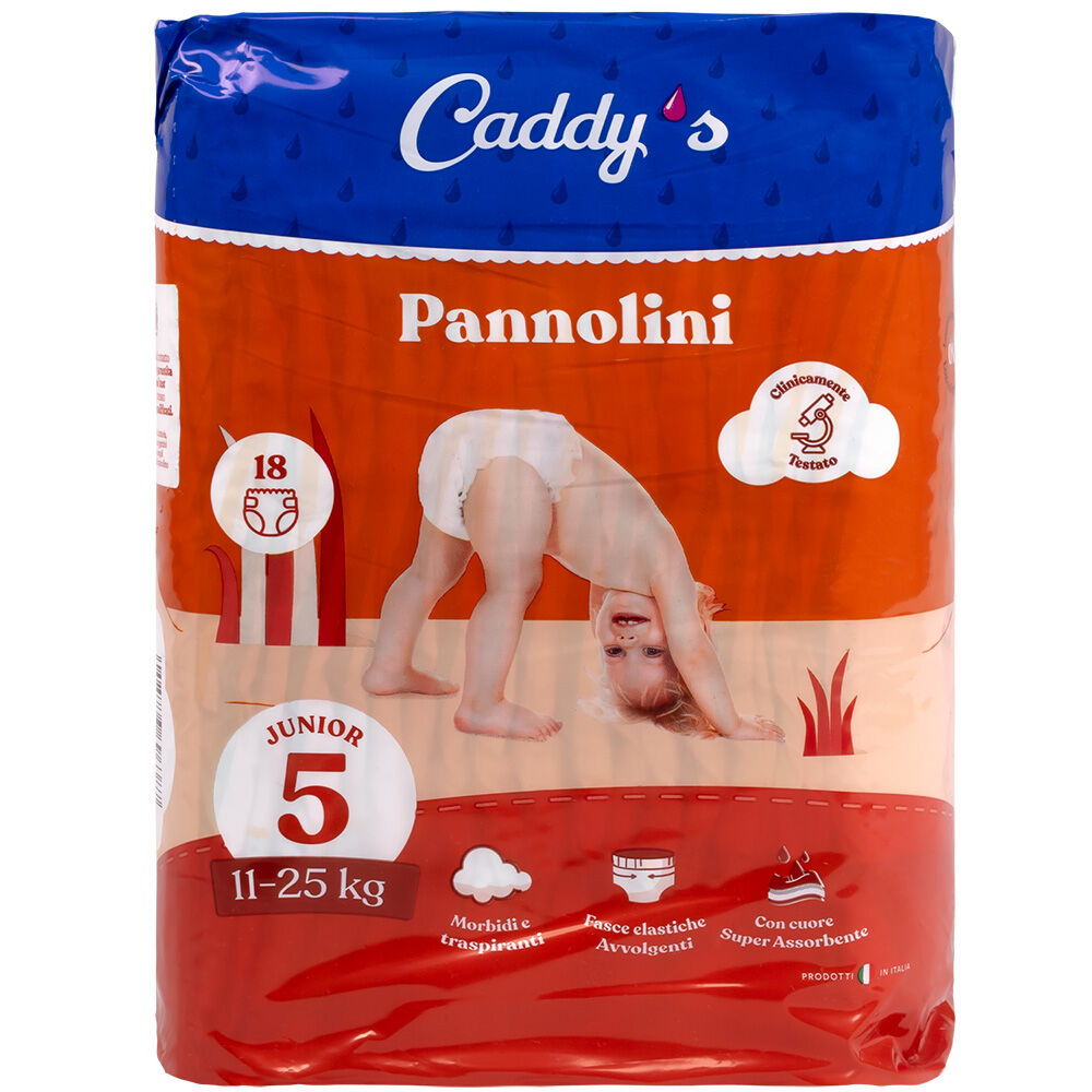 Caddy's Pannolini Junior (11-25 Kg) 18 Pezzi, , large