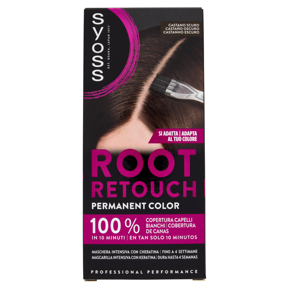 Syoss Root Retouch Permanent Color Castano Scuro, , large